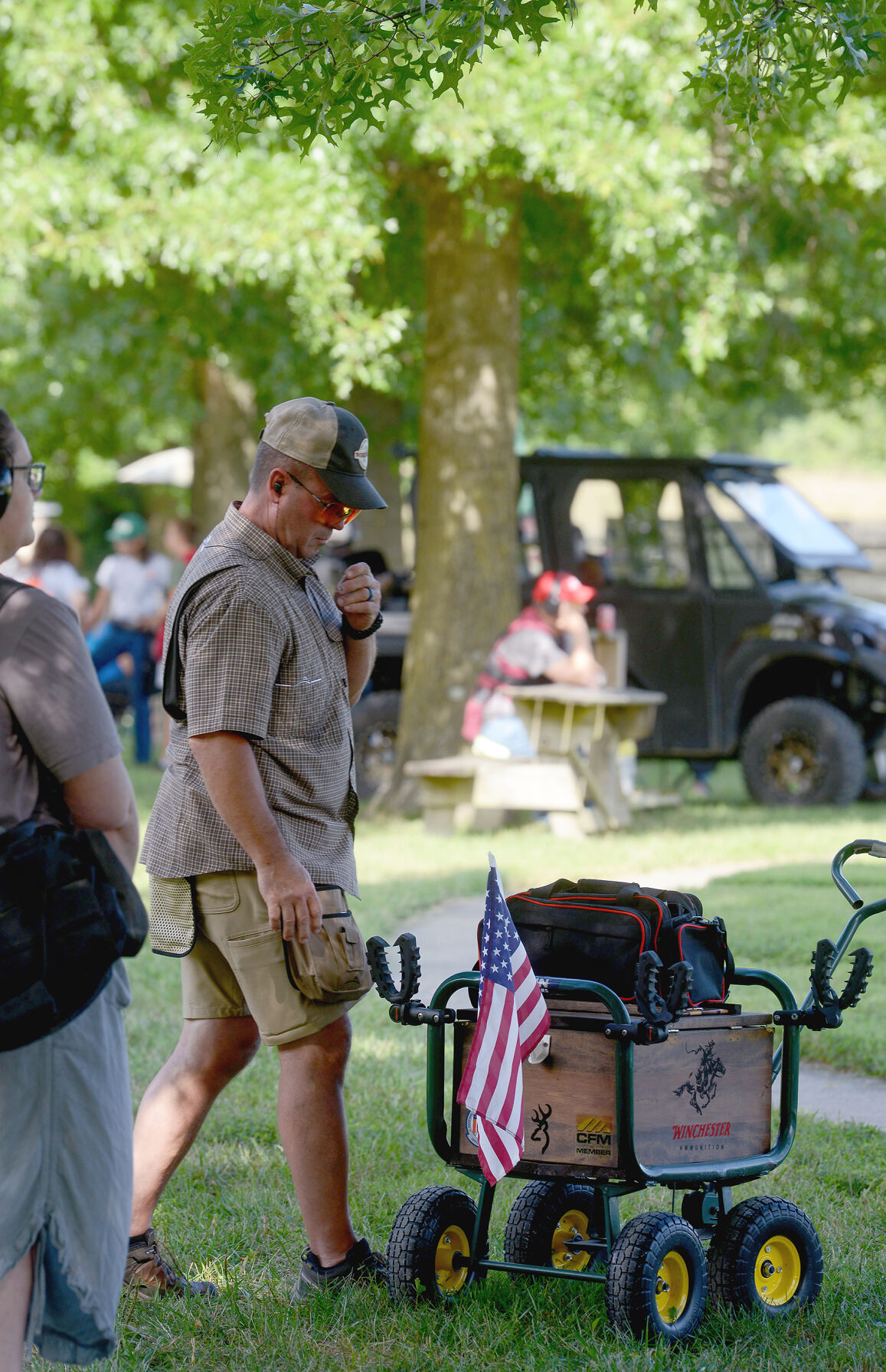 Gari DeGuire packs up his gear